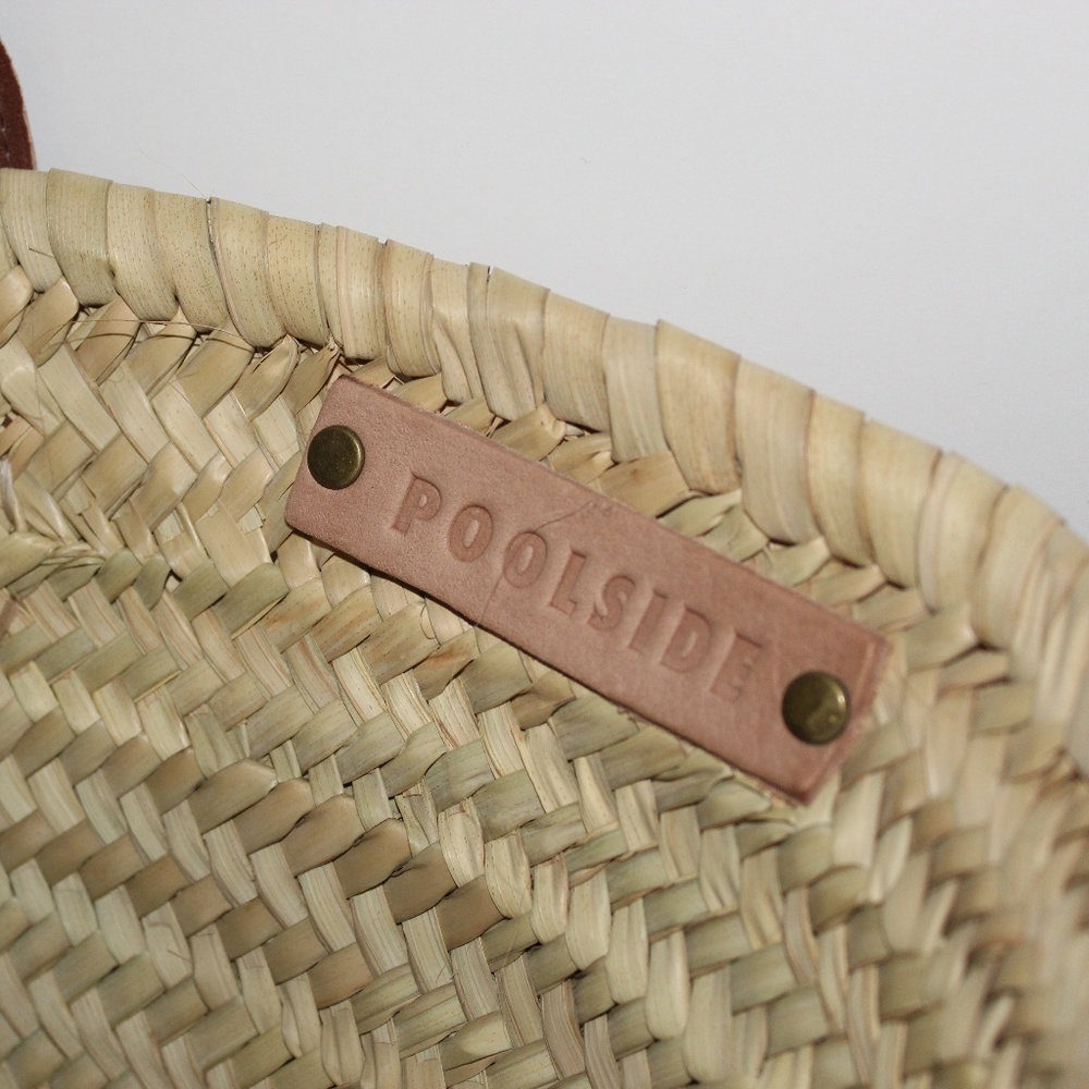 POOLSIDE "ALWAYS ON VACAY" BEACH TOTE STRAW BAG - Picture 5 of 8